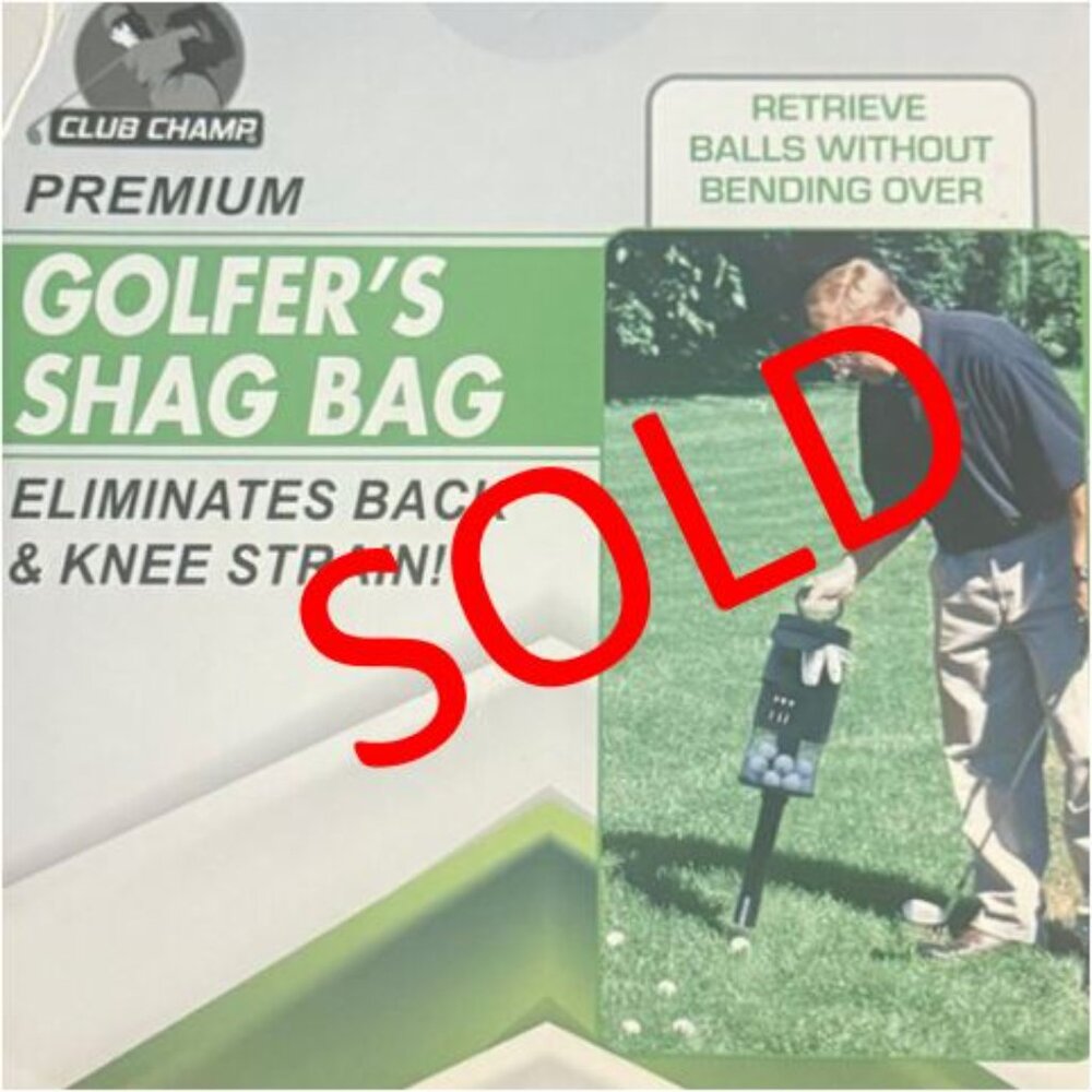 NEW! Club Champ's Golfer's Ball Shag Bag (prevents knee or back pain)